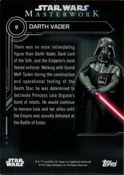 2019 Topps Star Wars Masterwork #9 Darth Vader Back