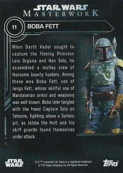 2019 Topps Star Wars Masterwork #11 Boba Fett Back
