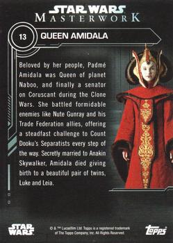 2019 Topps Star Wars Masterwork #13 Queen Amidala Back