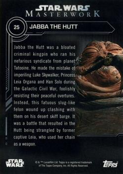 2019 Topps Star Wars Masterwork #25 Jabba the Hutt Back