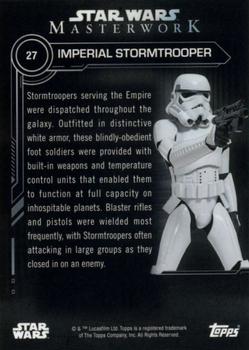 2019 Topps Star Wars Masterwork #27 Imperial Stormtrooper Back