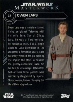 2019 Topps Star Wars Masterwork #33 Owen Lars Back