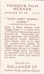 1935 Gallaher Famous Film Scenes #4 What Every Woman Knows Back