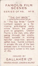 1935 Gallaher Famous Film Scenes #8 The Gay Bride Back