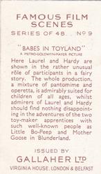 1935 Gallaher Famous Film Scenes #9 Babes in Toyland Back