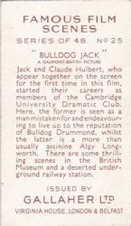 1935 Gallaher Famous Film Scenes #25 Bulldog Jack Back
