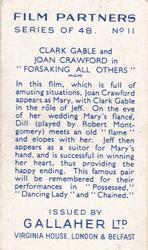 1935 Gallaher Film Partners #11 Clark Gable / Joan Crawford Back