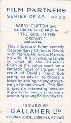 1935 Gallaher Film Partners #26 Barry Clifton / Patricia Hilliard Back