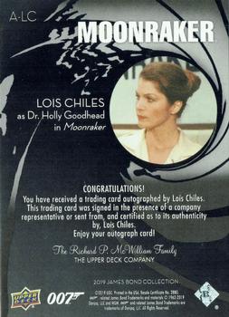 2019 Upper Deck James Bond Collection - Autographs Inscriptions #A-LC Lois Chiles Back
