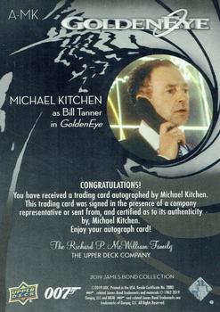 2019 Upper Deck James Bond Collection - Autographs Inscriptions #A-MK Michael Kitchen Back