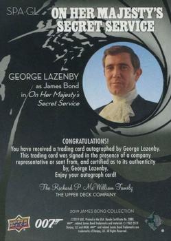 2019 Upper Deck James Bond Collection - Autographs SP #SPA-GL George Lazenby Back