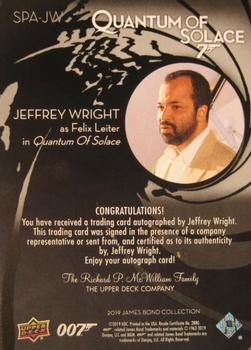 2019 Upper Deck James Bond Collection - Autographs SP #SPA-JW Jeffrey Wright Back