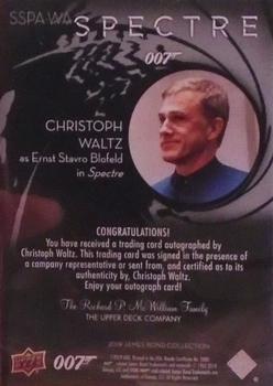 2019 Upper Deck James Bond Collection - Autographs SSP #SSPA-WA Christoph Waltz Back