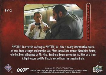 2019 Upper Deck James Bond Collection - Bond vs Villians #BV-2 Mr. Hinx Back