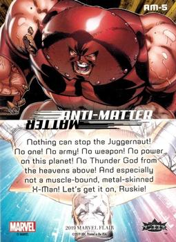 2019 Flair Marvel - Anti-Matter #AM-5 Juggernaut Back