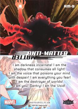 2019 Flair Marvel - Anti-Matter #AM-9 The Void Back