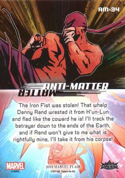 2019 Flair Marvel - Anti-Matter #AM-34 Steel Serpent Back