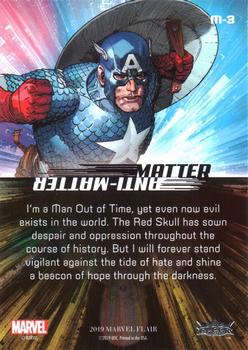 2019 Flair Marvel - Matter #M-3 Captain America Back