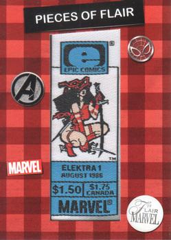 2019 Flair Marvel - Pieces of Flair Comic Corner Patch #POF 6 Elektra Assassin #1 Front