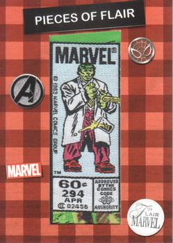 2019 Flair Marvel - Pieces of Flair Comic Corner Patch #POF 13 The Incredible Hulk #294 Front