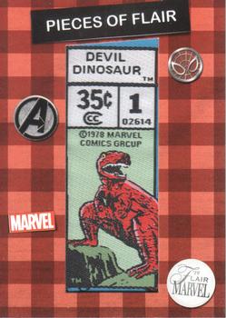 2019 Flair Marvel - Pieces of Flair Comic Corner Patch #POF 23 Devil Dinosaur #1 Front