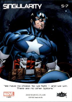 2019 Flair Marvel - Singularity #S-7 Captain America Back