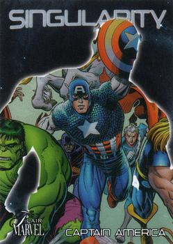 2019 Flair Marvel - Singularity #S-7 Captain America Front