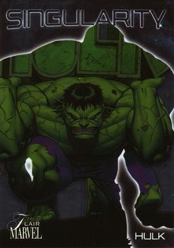 2019 Flair Marvel - Singularity #S-14 Hulk Front