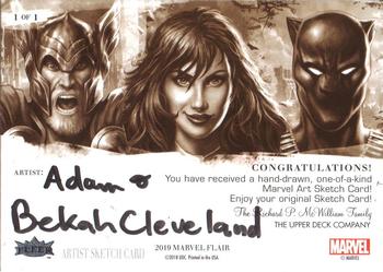 2019 Flair Marvel - Sketch Artist #NNO Bekah and Adam Cleveland Back