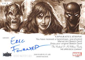 2019 Flair Marvel - Sketch Artist #NNO Eric Fournier Back