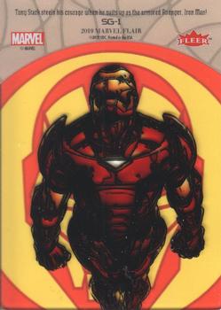 2019 Flair Marvel - Stained Glass #SG-1 Iron Man Back