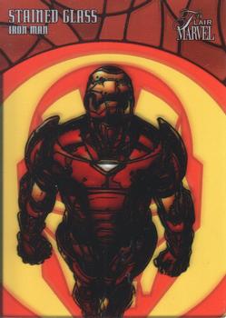 2019 Flair Marvel - Stained Glass #SG-1 Iron Man Front