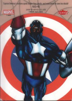 2019 Flair Marvel - Stained Glass #SG-6 Captain America Back