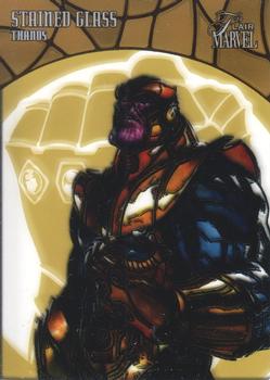 2019 Flair Marvel - Stained Glass #SG-7 Thanos Front