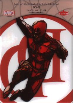 2019 Flair Marvel - Stained Glass #SG-11 Daredevil Back