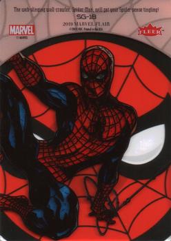 2019 Flair Marvel - Stained Glass #SG-18 Spider-Man Back