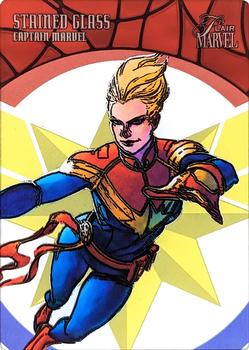 2019 Flair Marvel - Stained Glass Photo Variants #SGP-17 Captain Marvel Front