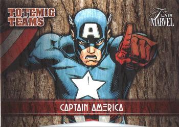 2019 Flair Marvel - Totemic Teams #TT-43 Captain America Front