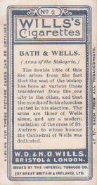 1907 Wills's Arms of the Bishopric #2 Bath & Wells Back