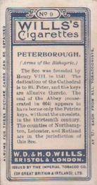 1907 Wills's Arms of the Bishopric #9 Peterborough Back