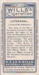 1907 Wills's Arms of the Bishopric #39 Liverpool Back