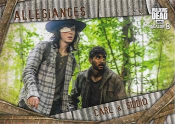 2018 Topps The Walking Dead Season 8 - Allegiances #A-2 Carl / Siddiq Front