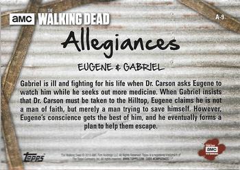 2018 Topps The Walking Dead Season 8 - Allegiances #A-9 Eugene / Gabriel Back