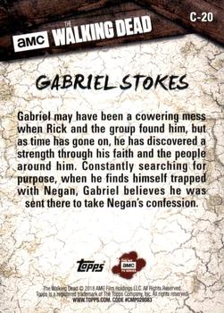 2018 Topps The Walking Dead Season 8 - Character #C20 Gabriel Stokes Back