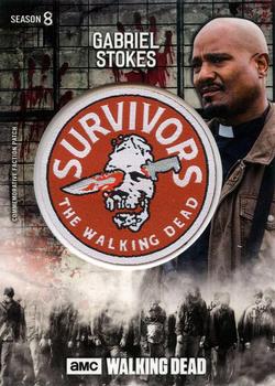 2018 Topps The Walking Dead Season 8 - Manufactured Faction Patch Relic #NNO Gabriel Stokes Front