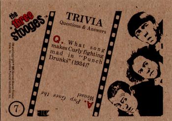 1985 FTCC The Three Stooges Trivia Backs #7 The Three Stooges Back