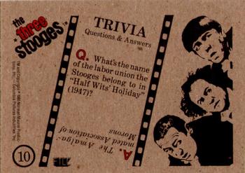 1985 FTCC The Three Stooges Trivia Backs #10 The Three Stooges Back