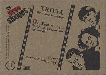 1985 FTCC The Three Stooges Trivia Backs #11 The Three Stooges Back