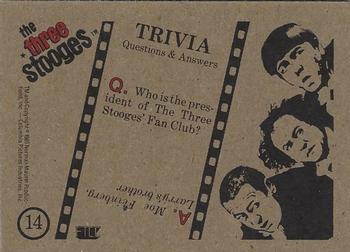 1985 FTCC The Three Stooges Trivia Backs #14 The Three Stooges Back