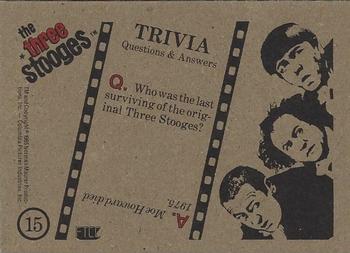 1985 FTCC The Three Stooges Trivia Backs #15 The Three Stooges Back